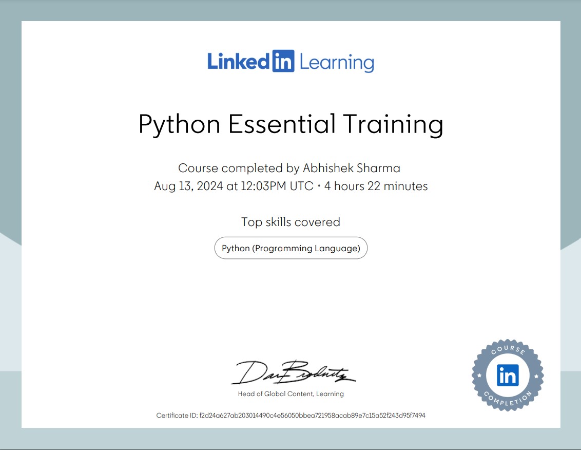 Python Certificate